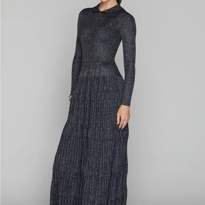 Apparalel ELLERY DRESS IN METALLIC BLACK